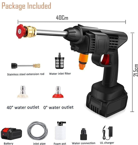 Car Washing Machine 5M Range Cordless Portable Electric High Pressure Washer Gun for Cars, Bikes, Patios, Floor Cleaning & Garden Watering