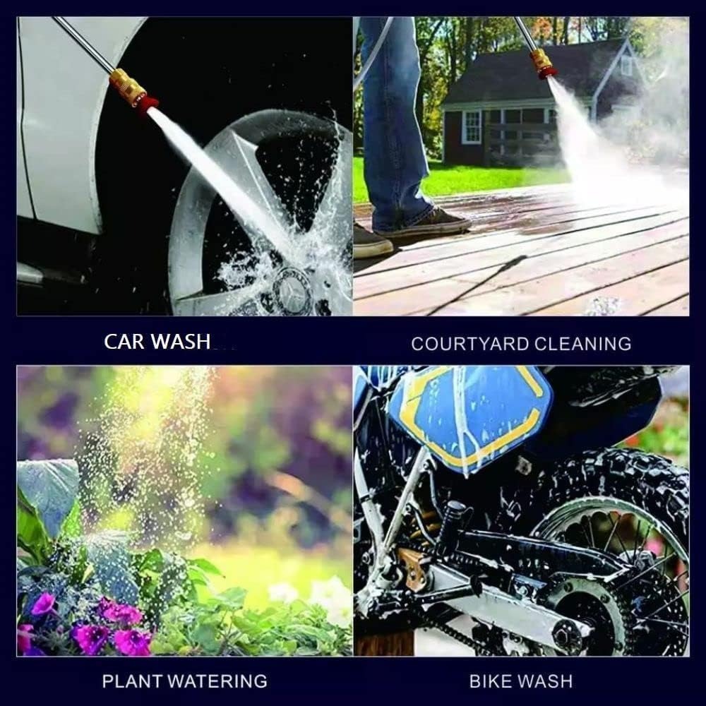 Car Washing Machine 5M Range Cordless Portable Electric High Pressure Washer Gun for Cars, Bikes, Patios, Floor Cleaning & Garden Watering