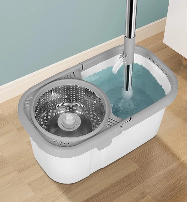 Microfiber Spin Mop and Bucket Set for Indoor Cleaning